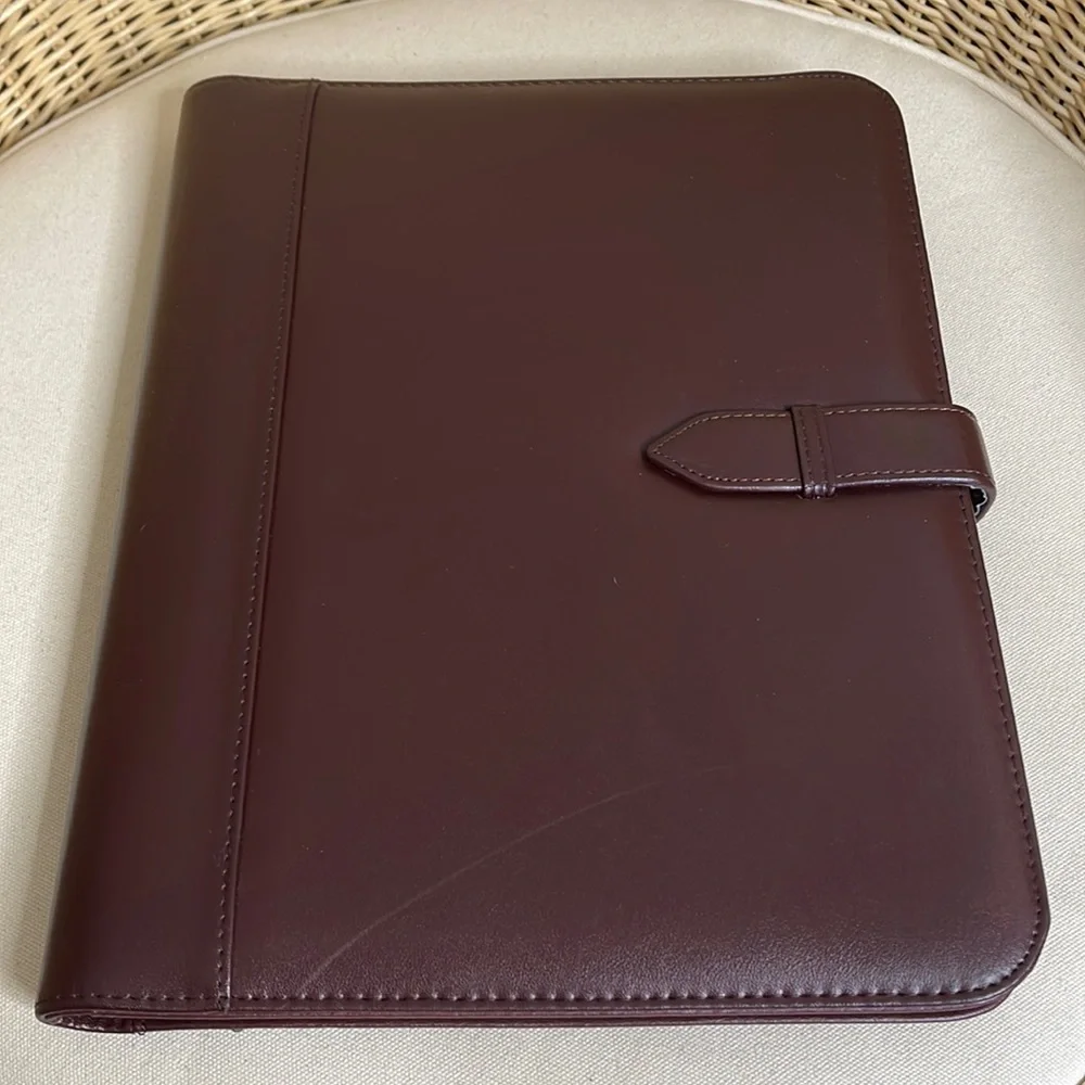Vintage Burgundy Faux Leather Day Timer / Organizer Billfold